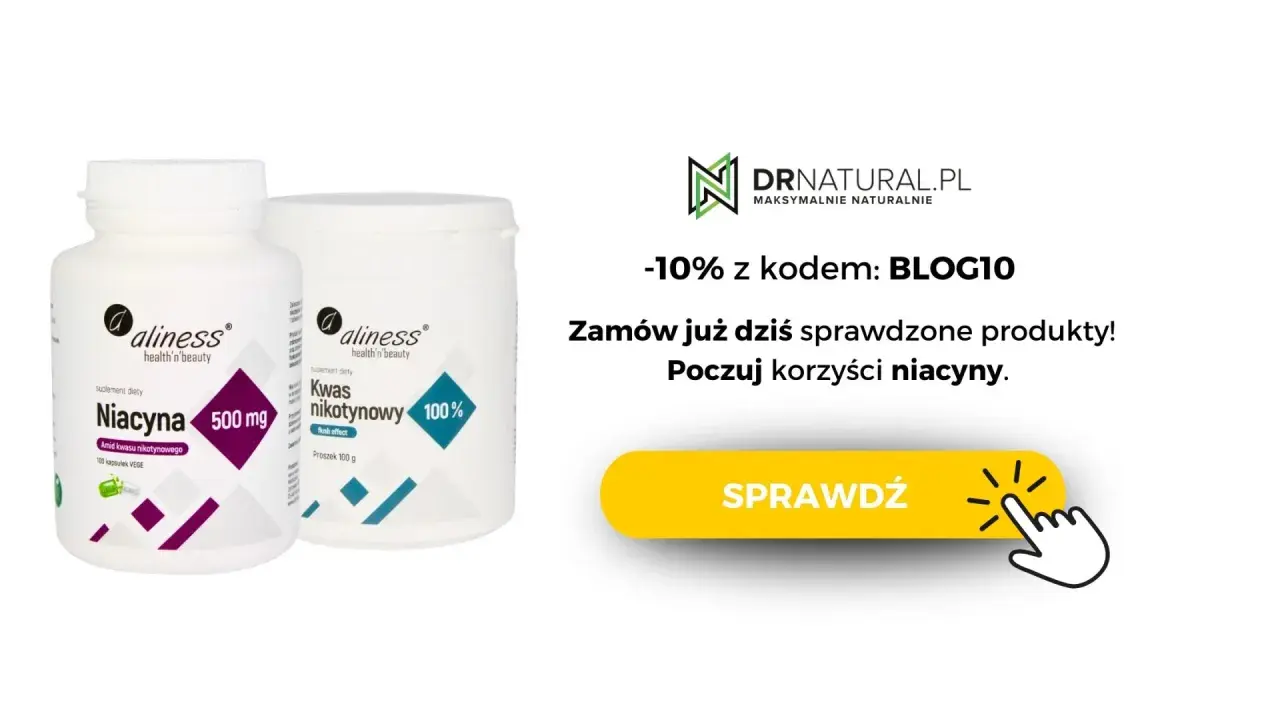 Suplementy diety Aliness z niacyną (witaminą B3) na co pomaga. Poczuj korzyści niacyny, zamów już dziś!