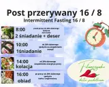 Post przerywany 16/8: plan posiłków z podziałem na godziny i składniki. Idealny dla osób na diecie pudełkowej Fitwarzyuko.