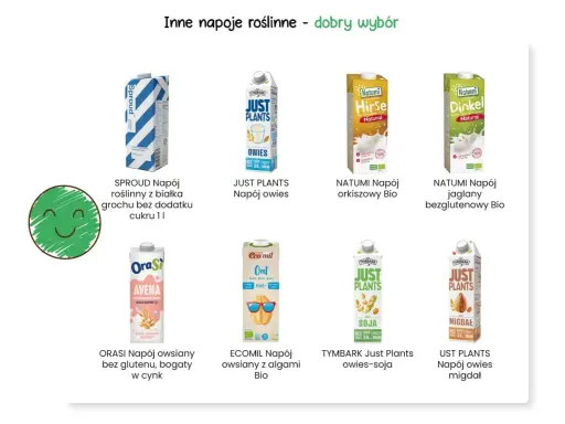 Różne napoje roślinne, które mogą być odpowiedzią na pytanie, jakie mleko jest najzdrowsze. Wybierz swój ulubiony!