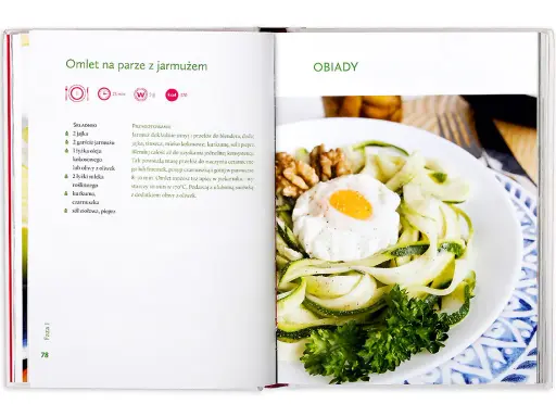 Omlet na parze z jarmużem, idealny na obiad w diecie dr Dąbrowskiej. Lekkie danie z jajek i jarmużu, z dodatkiem orzechów i ziół.