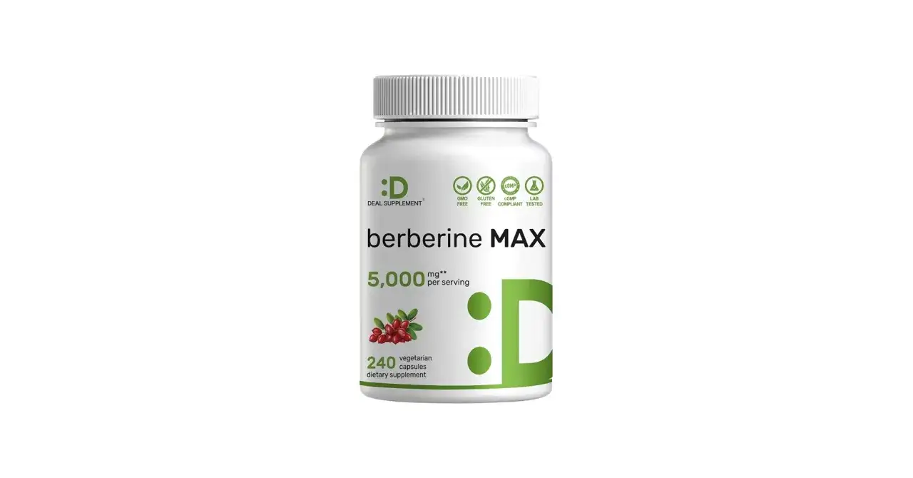 Berberyna MAX 5000 mg na porcję, 240 kapsułek wegetariańskich. Suplement diety wspierający zdrowie.